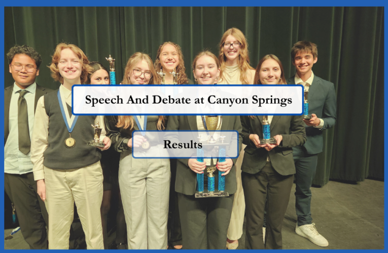 Speech and Debate Results From Canyon Springs