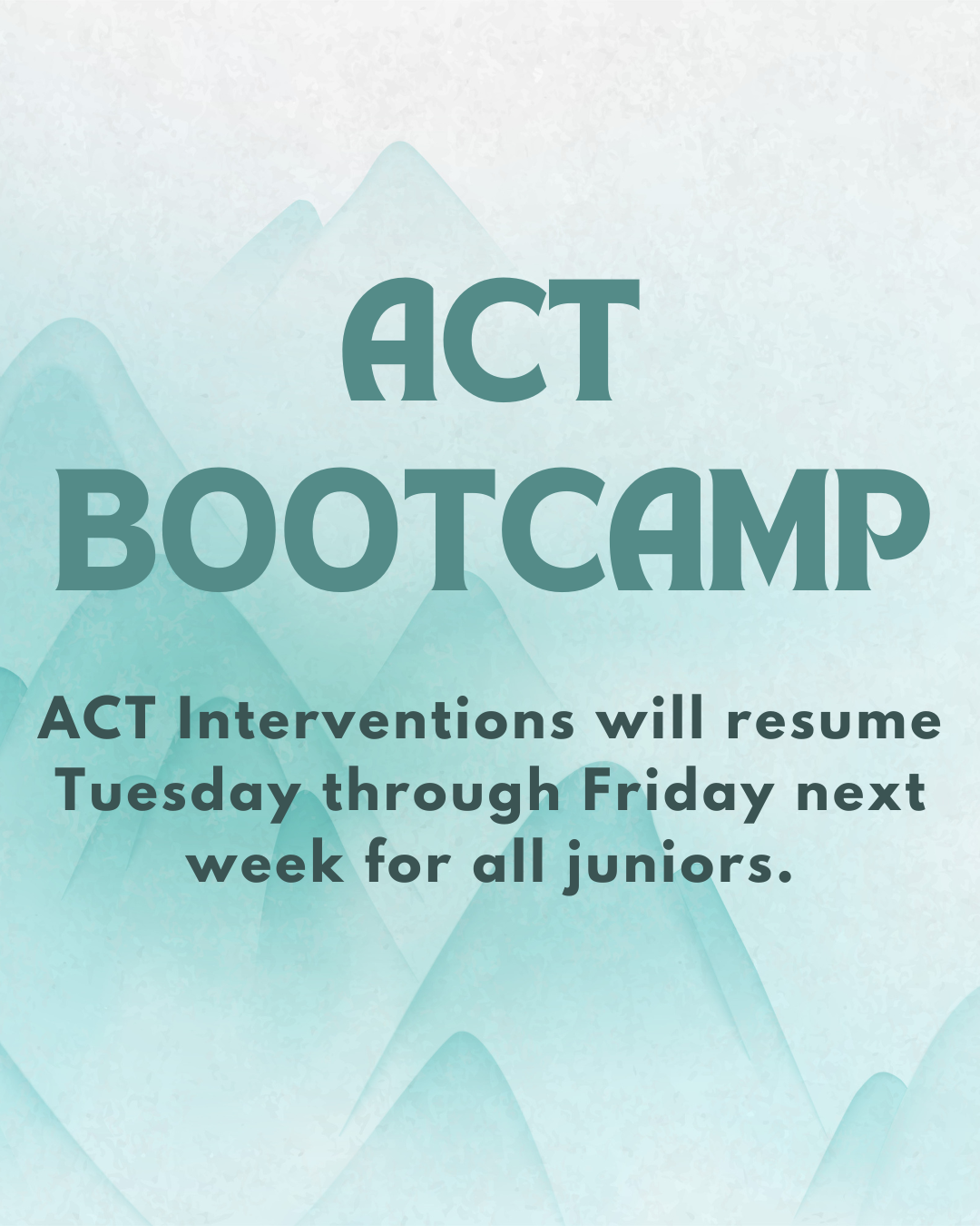 ACT Bootcamp