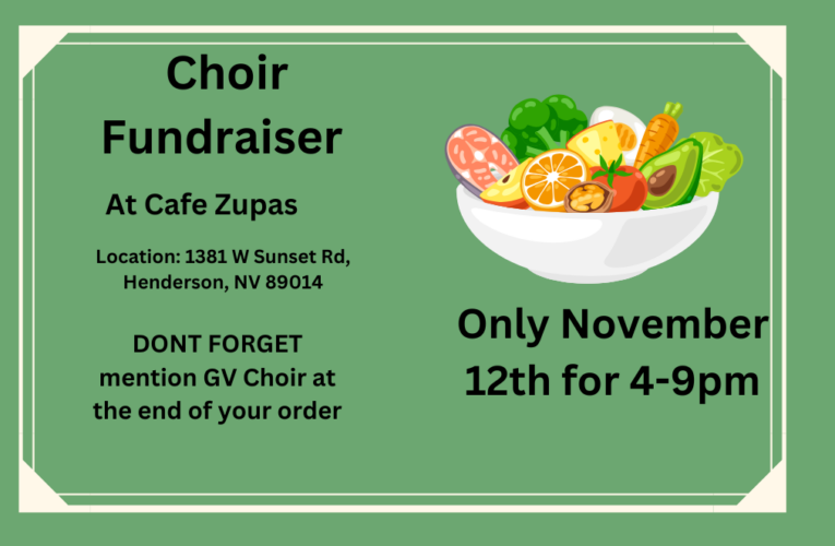 Choir Cafe Zupas Fundraiser