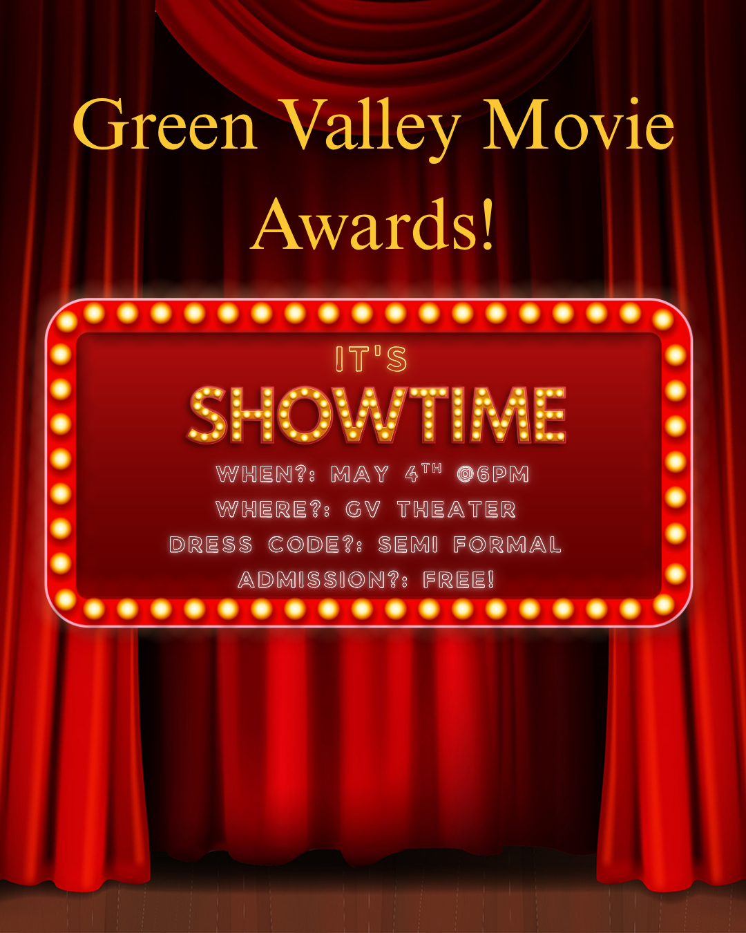 The 2nd Annual Green Valley Movie Awards